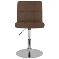 Chaises pivotantes à manger lot de 4 marron tissu