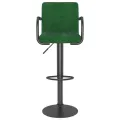 Tabourets de bar lot de 2 vert foncé velours