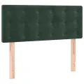 cadre de lit et matelas Vert foncé 80x200 cm Velours
