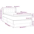 cadre de lit et matelas Vert foncé 80x200 cm Velours