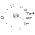 Horloge murale 3D Design moderne Argenté 100 cm XXL
