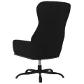 Chaise de relaxation avec repose-pieds Gris foncé Tissu
