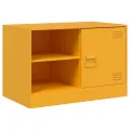Meubles TV 2 pcs jaune moutarde 67x39x44 cm acier