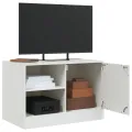 Meubles TV 2 pcs blanc 67x39x44 cm acier