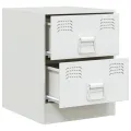 Tables de chevet 2 pcs blanc 34,5x39x44 cm acier