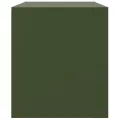 Meuble TV vert olive 99x39x44 cm acier