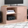 Meuble TV rose 67x39x44 cm acier