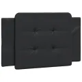 Lit avec matelas noir 100x200 cm similicuir
