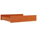 Tiroirs de lit 2 pcs cire marron bois de pin massif