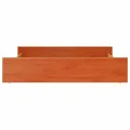 Tiroirs de lit 2 pcs cire marron bois de pin massif