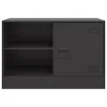 Meuble TV noir 67x39x44 cm acier