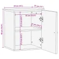 Armoire de salle de bain murale 38x33x48cm bois massif manguier