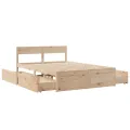 Cadre de lit sans matelas 120x200 cm bois de pin massif
