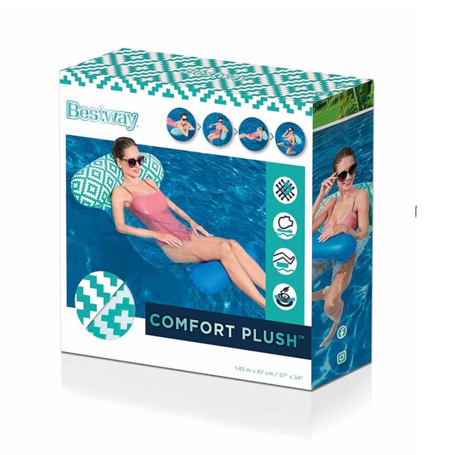 Bestway Colchoneta Hinchable Comfort Plush 145x87 cm Playa y Piscina 4