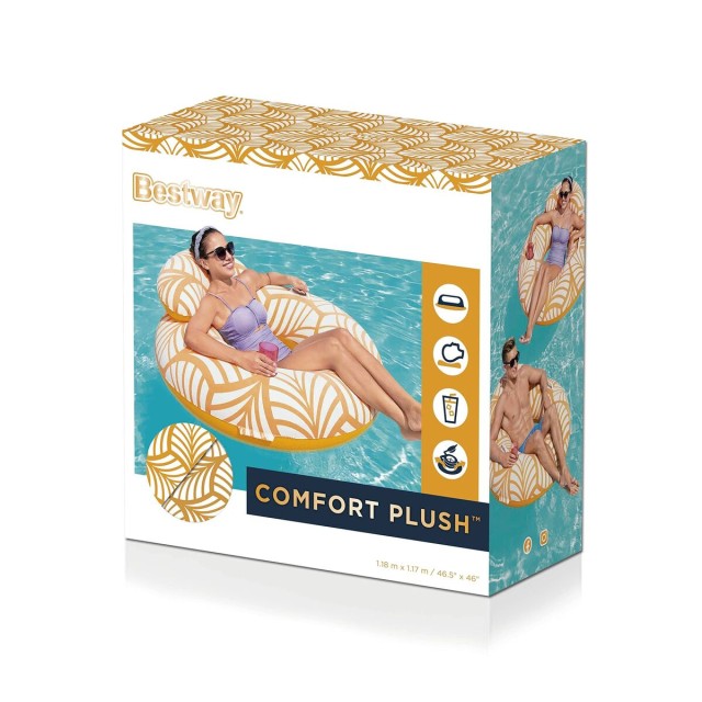 Bestway Opblaasbare Stoel Comfort Deluxe met Rugsteun en Handgrepen 11