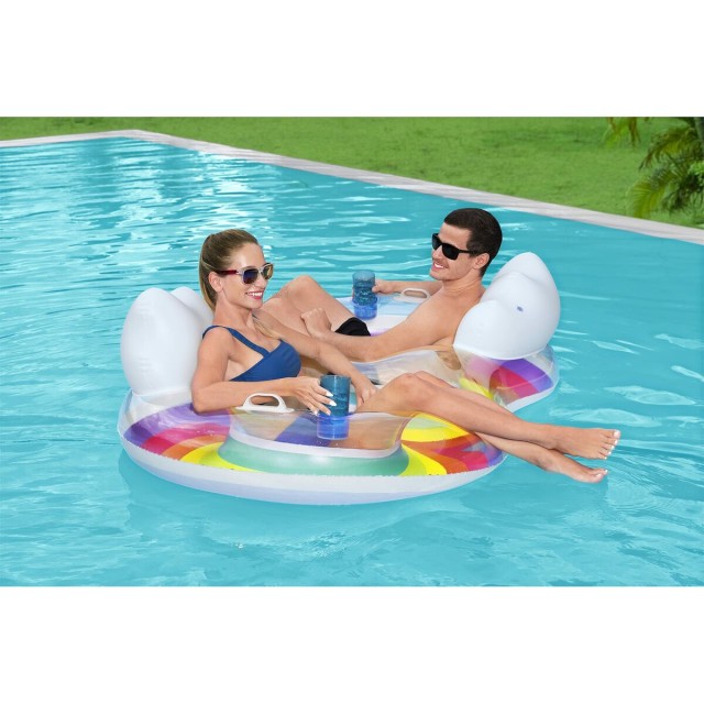 Bestway Rueda Hinchable con Asas y Respaldo 186x116 cm Playa y Piscina