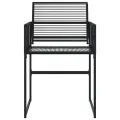 Chaises de jardin lot de 4 noir résine tressée