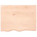 Étagère de vasque murale acier et bois de chêne massif