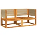 Canapés d'angle de jardin et coussins 2pcs bois massif d'acacia
