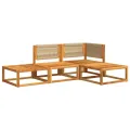 Salon de jardin avec coussins 4 pcs bois d'acacia massif