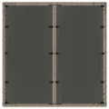 Table de jardin dessus en verre Gris 90x90x75 cm Résine tressée
