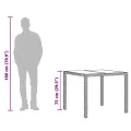 Table de jardin dessus en verre Gris 90x90x75 cm Résine tressée