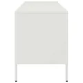 Meuble TV blanc 100,5x39x50,5 cm acier