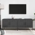 Meubles TV 2 pcs noir 68x39x50,5 cm acier