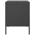 Tables de chevet 2 pcs noir 36x39x50,5 cm acier