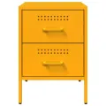 Table de chevet jaune moutarde 36x39x50,5 cm acier
