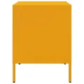 Table de chevet jaune moutarde 36x39x50,5 cm acier