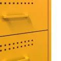 Table de chevet jaune moutarde 36x39x50,5 cm acier