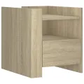 Table de chevet chêne sonoma 45x50x50 cm bois d’ingénierie