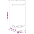 Appliques murales d'extérieur 2pcs argenté acier inoxydable