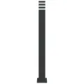 Lampadaires d'extérieur avec sortie 3 pcs noir 110 cm aluminium