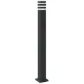 Lampadaires d'extérieur avec sortie 3 pcs noir 110 cm aluminium