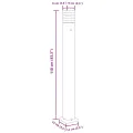 Lampadaires d'extérieur avec sortie 3 pcs noir 110 cm aluminium