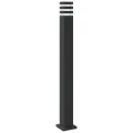 Lampadaires d'extérieur avec capteur 3 pcs noir 110cm aluminium