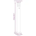Lampadaires d'extérieur avec capteur 3 pcs noir 110cm aluminium