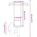 Appliques murales d'extérieur 2 pcs noir acier inoxydable