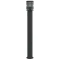 Lampadaires d'extérieur avec sortie 3 pcs noir acier inoxydable