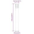 Lampadaires d'extérieur avec sortie 3 pcs noir acier inoxydable