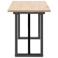 Table basse cadre en O 160x40x45 cm bois de pin massif et acier