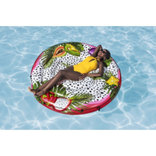 Bestway Aufblasbare Schwimmende Insel mit Seil Passionsfrucht D188cm S
