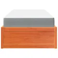 Lit avec matelas cire marron 90x200 cm bois massif de pin
