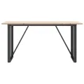 Table à manger cadre en O 160x80x75 cm bois de pin massif acier
