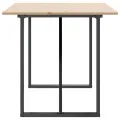 Table à manger cadre en O 160x80x75 cm bois de pin massif acier