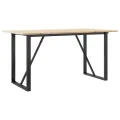 Table à manger cadre en O 160x80x75 cm bois de pin massif acier