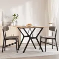 Table à manger cadre en Y 90x90x75 cm bois de pin massif acier