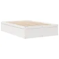 Lit avec matelas blanc 140x190 cm bois massif de pin
